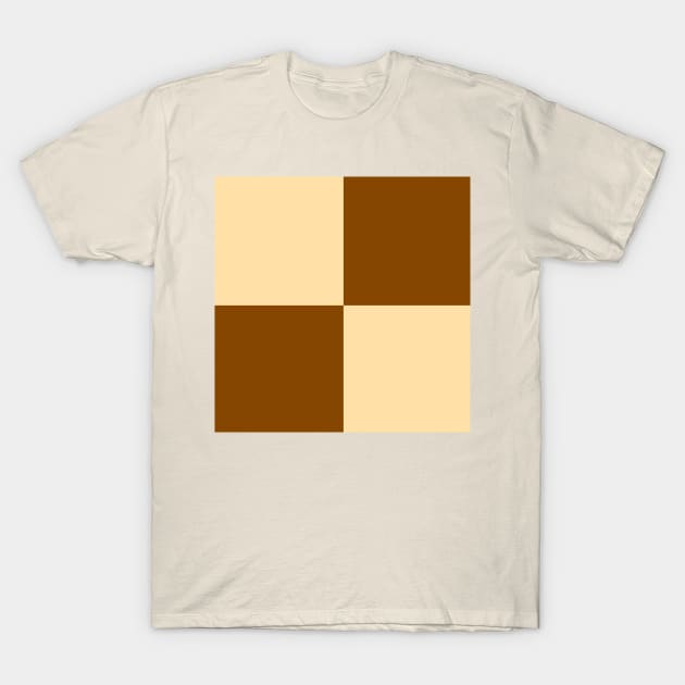 brown and tan checkerboard T-Shirt by MacSquiddles